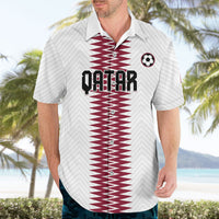Custom Qatar 2026 World Football Hawaiian Shirt White Version