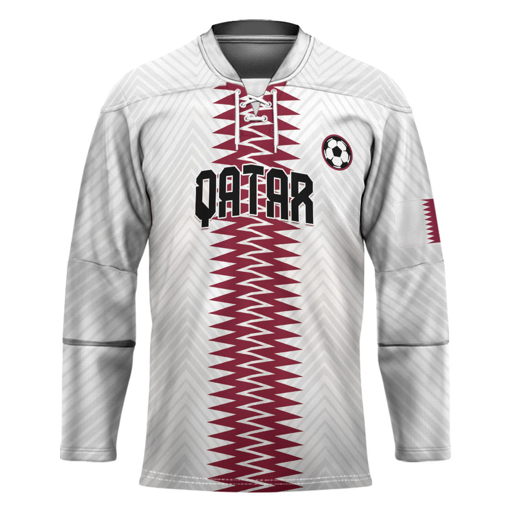 Custom Qatar 2026 World Football Hockey Jersey White Version