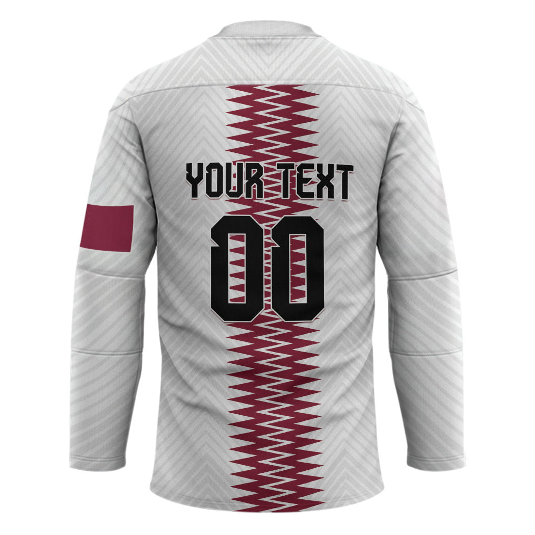 Custom Qatar 2026 World Football Hockey Jersey White Version