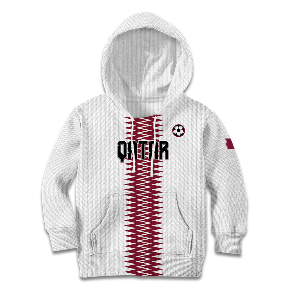 Custom Qatar 2026 World Football Kid Hoodie White Version