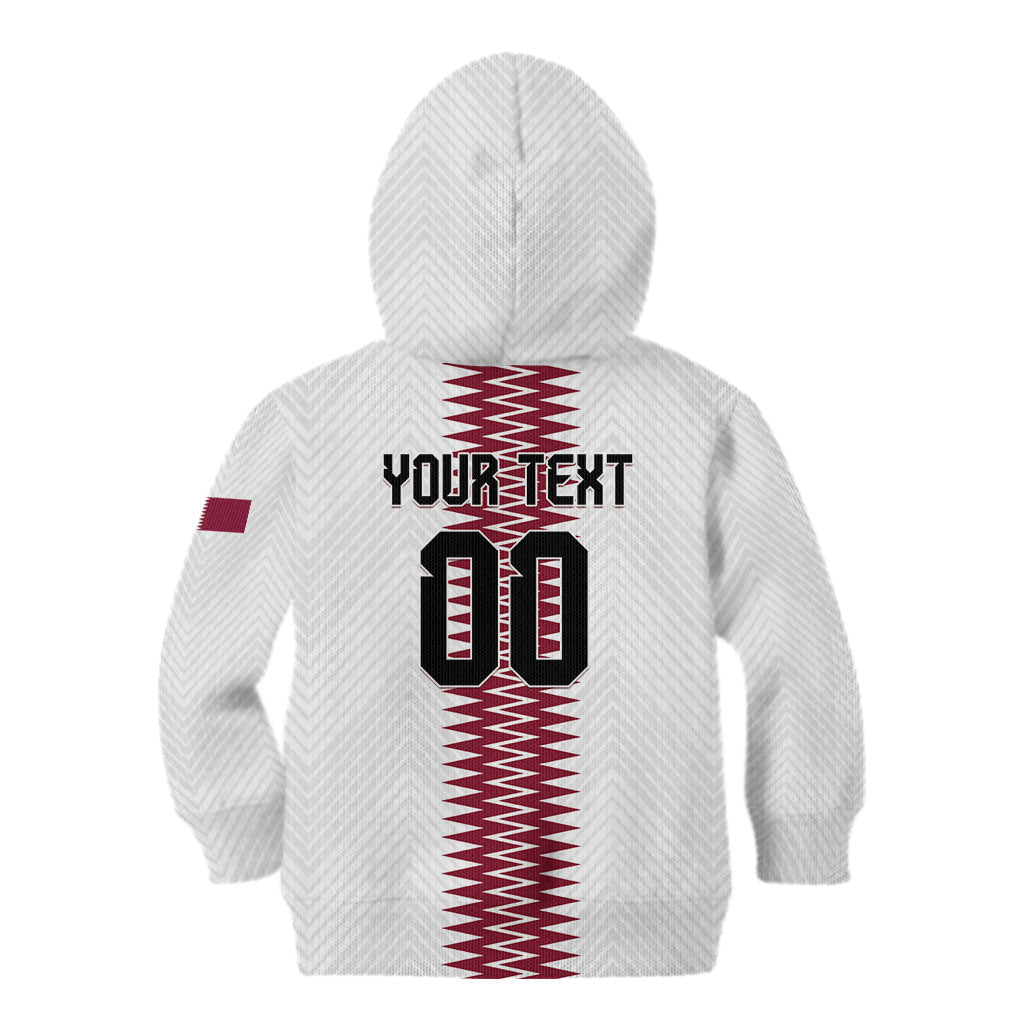 Custom Qatar 2026 World Football Kid Hoodie White Version