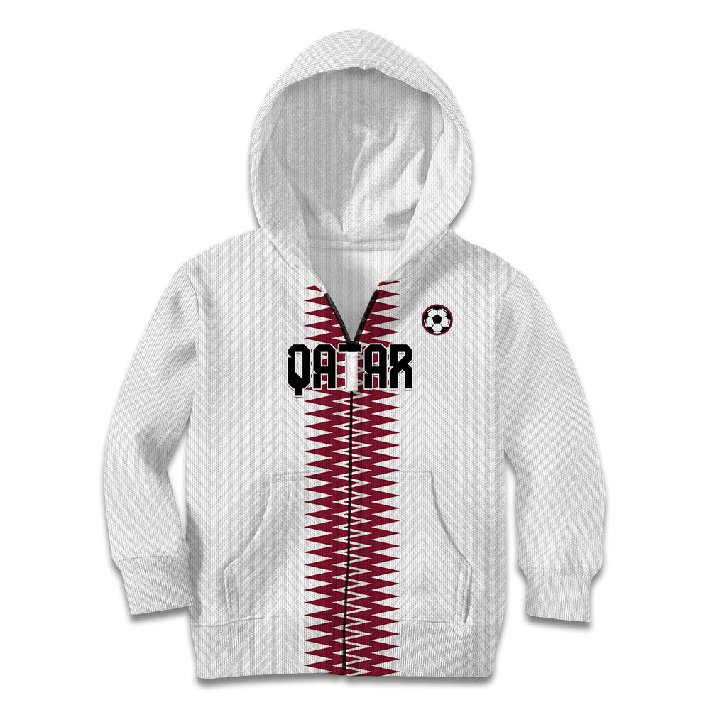Custom Qatar 2026 World Football Kid Hoodie White Version