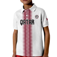 Custom Qatar 2026 World Football Kid Polo Shirt White Version
