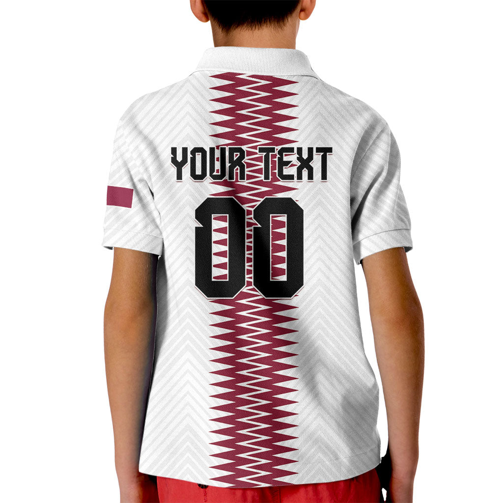 Custom Qatar 2026 World Football Kid Polo Shirt White Version