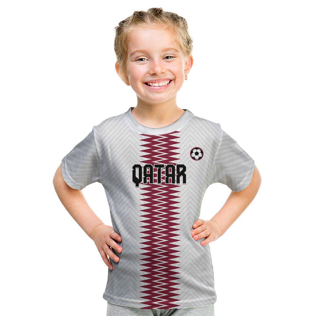 Custom Qatar 2026 World Football Kid T Shirt White Version