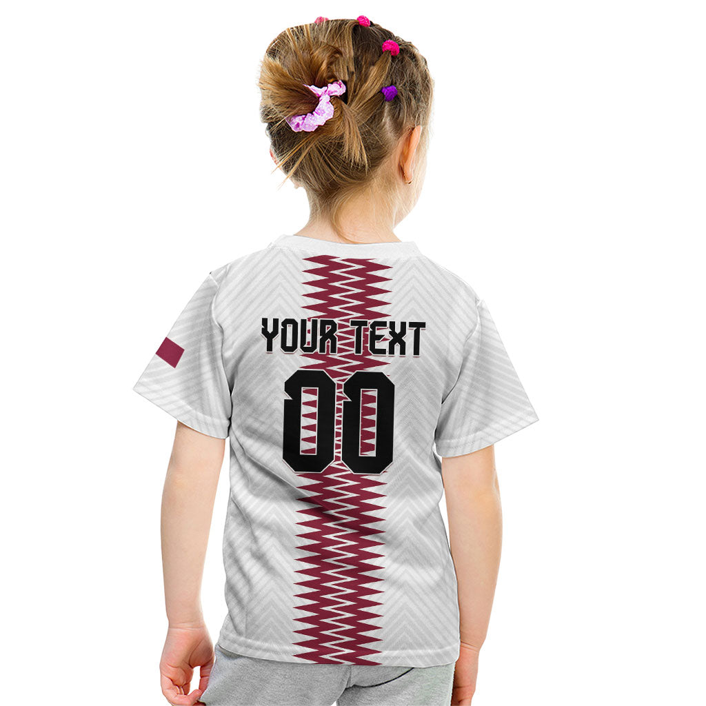 Custom Qatar 2026 World Football Kid T Shirt White Version