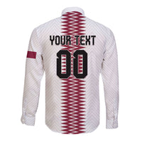 Custom Qatar 2026 World Football Long Sleeve Button Shirt White Version