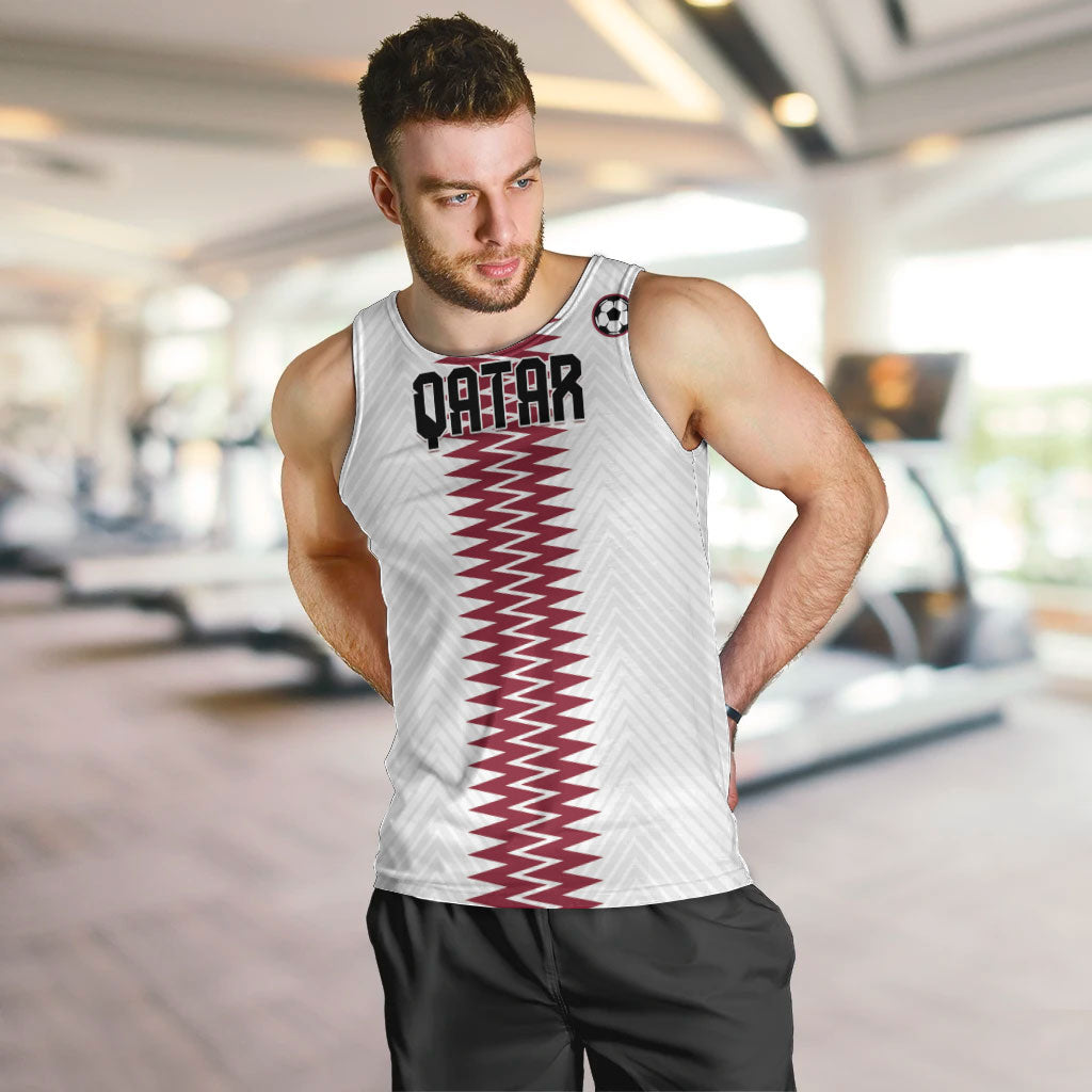 Custom Qatar 2026 World Football Men Tank Top White Version