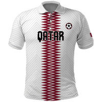 Custom Qatar 2026 World Football Polo Shirt White Version