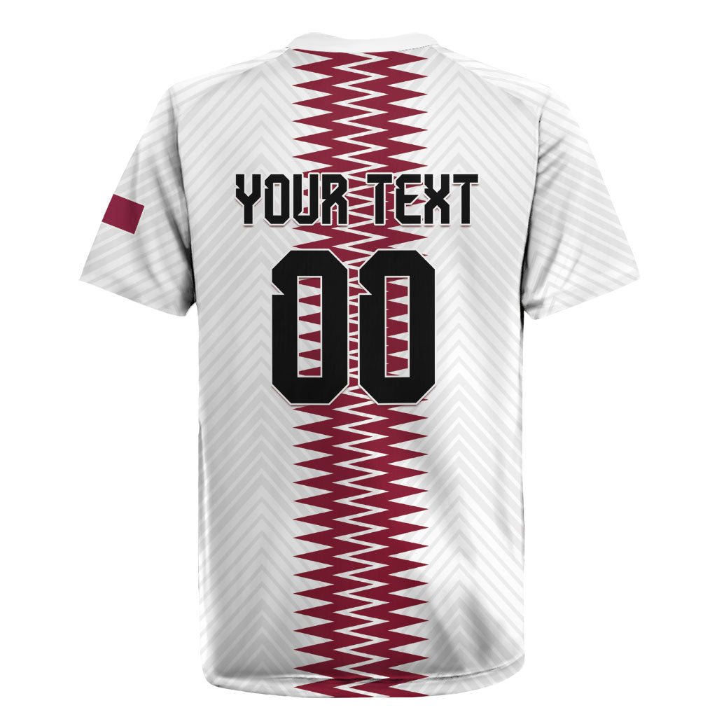 Custom Qatar 2026 World Football Rugby Jersey White Version