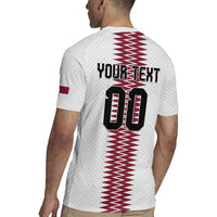 Custom Qatar 2026 World Football Rugby Jersey White Version