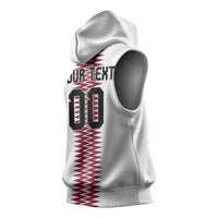 Custom Qatar 2026 World Football Sleeveless Hoodie White Version