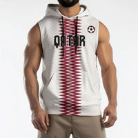 Custom Qatar 2026 World Football Sleeveless Hoodie White Version