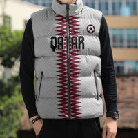 Custom Qatar 2026 World Football Sleeveless Puffer Jacket White Version