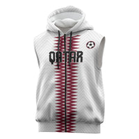 Custom Qatar 2026 World Football Sleeveless Zip Hoodie White Version