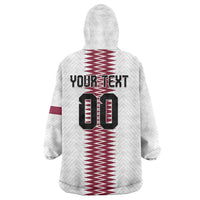 Custom Qatar 2026 World Football Wearable Blanket Hoodie White Version