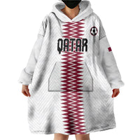 Custom Qatar 2026 World Football Wearable Blanket Hoodie White Version