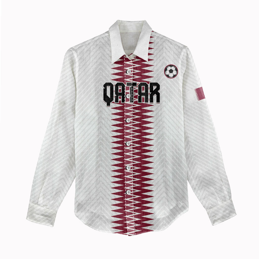 Custom Qatar 2026 World Football Women Casual Shirt White Version