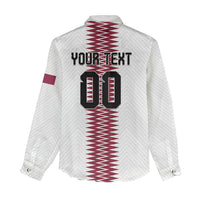Custom Qatar 2026 World Football Women Casual Shirt White Version