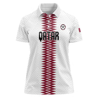 Custom Qatar 2026 World Football Women Polo Shirt White Version