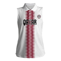 Custom Qatar 2026 World Football Women Sleeveless Polo Shirt White Version