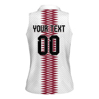 Custom Qatar 2026 World Football Women Sleeveless Polo Shirt White Version