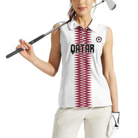 Custom Qatar 2026 World Football Women Sleeveless Polo Shirt White Version
