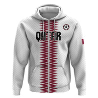 Custom Qatar 2026 World Football Zip Hoodie White Version