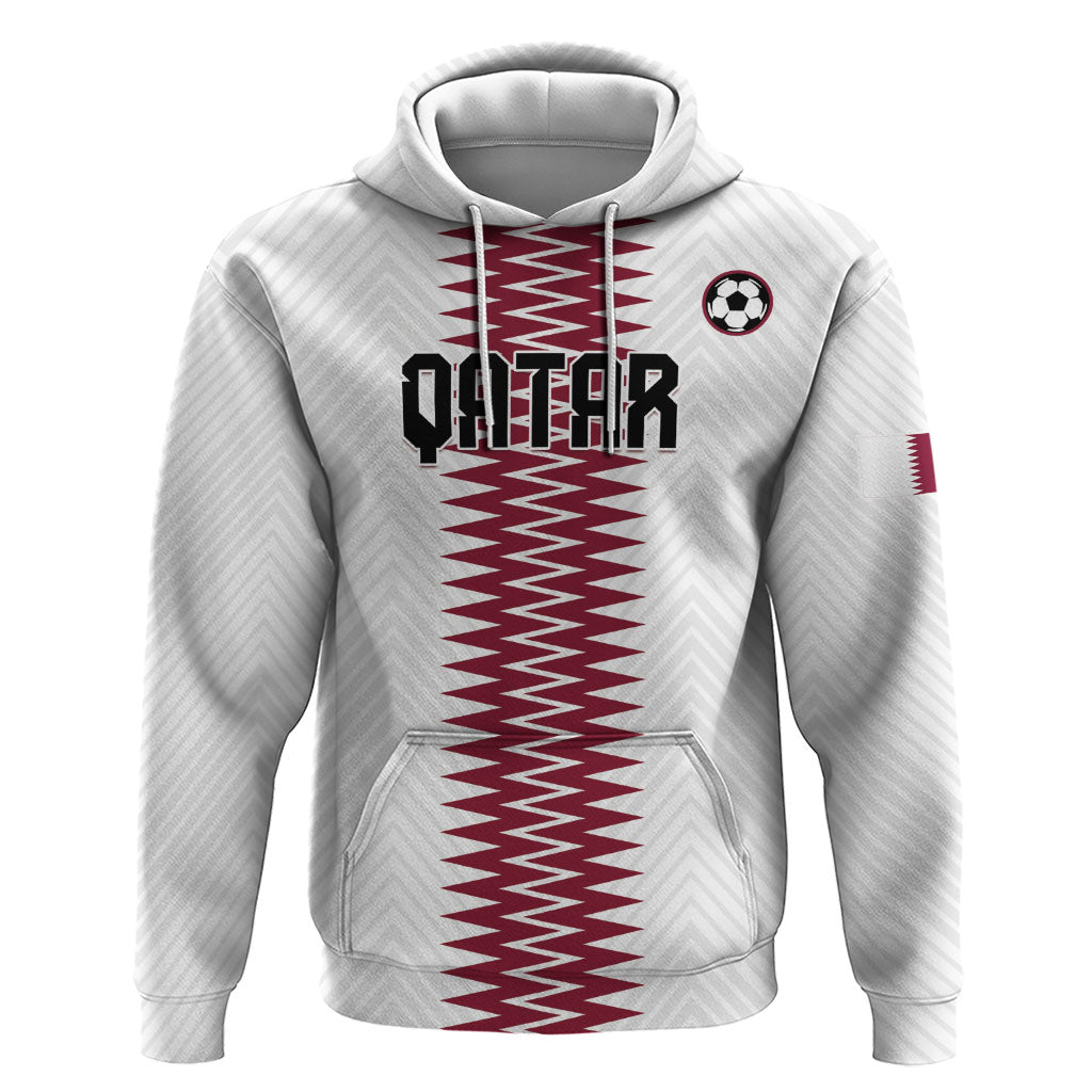 Custom Qatar 2026 World Football Zip Hoodie White Version