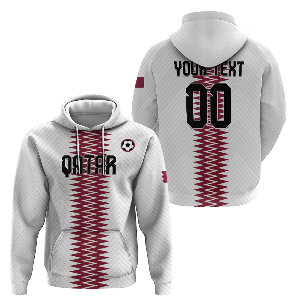 Custom Qatar 2026 World Football Zip Hoodie White Version