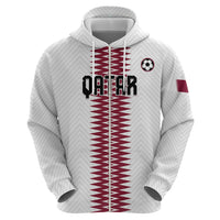 Custom Qatar 2026 World Football Zip Hoodie White Version