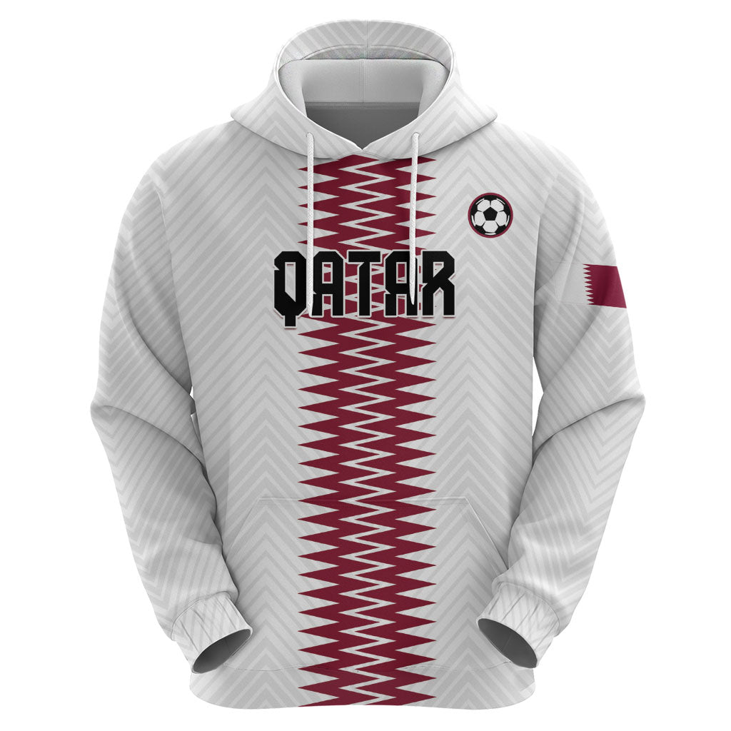 Custom Qatar 2026 World Football Zip Hoodie White Version