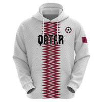 Custom Qatar 2026 World Football Zip Hoodie White Version