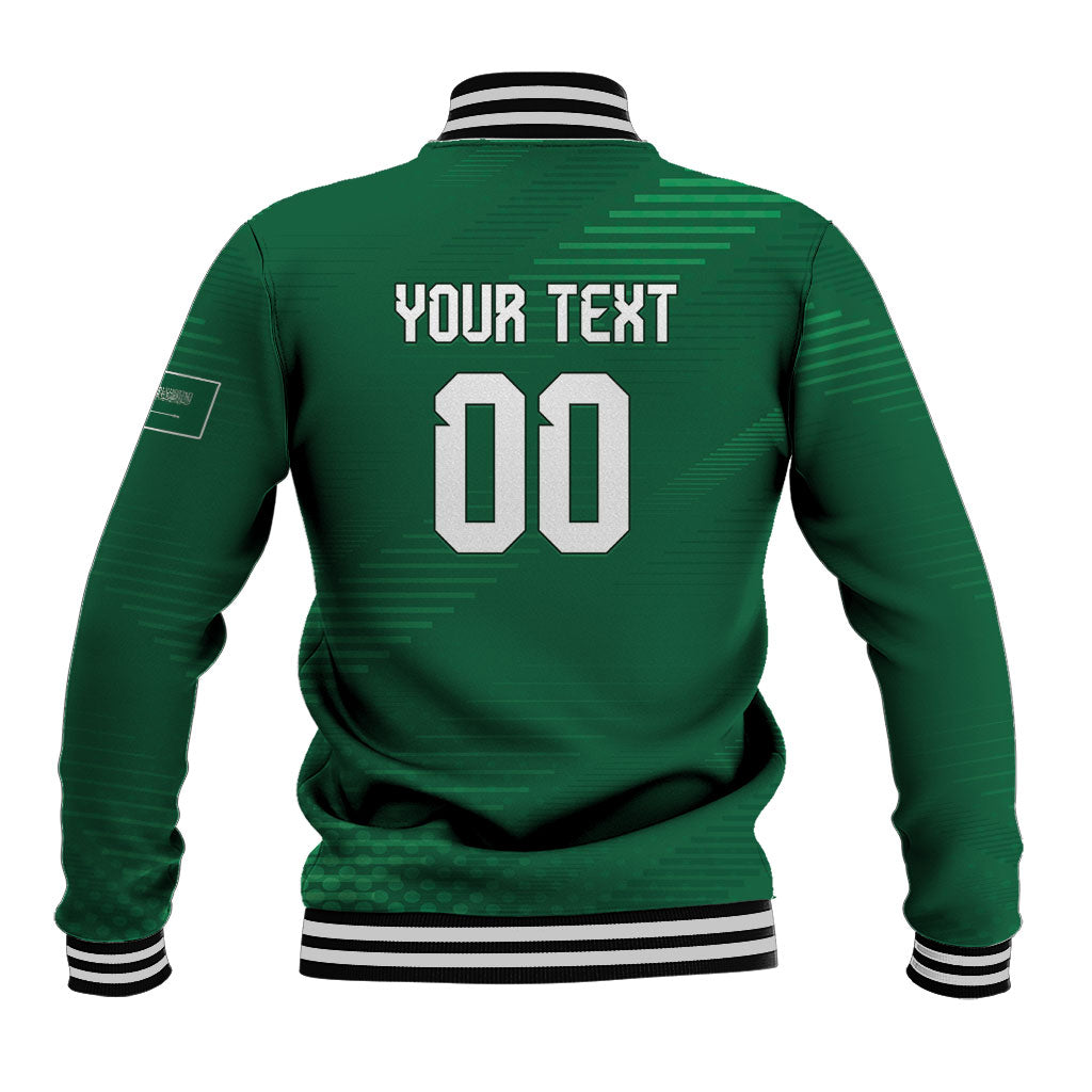 Custom Saudi Arabia 2026 World Football Baseball Jacket Arabian Green Falcons
