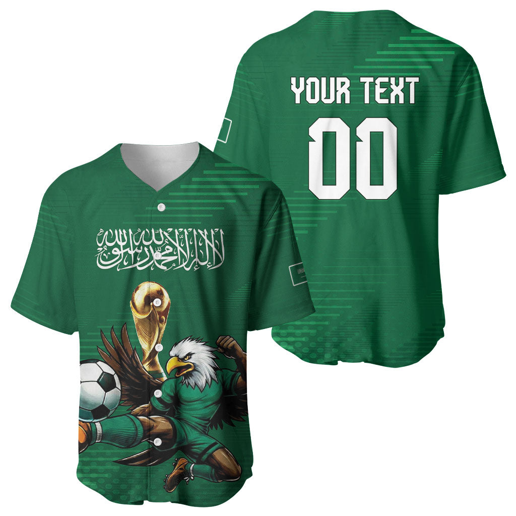 Custom Saudi Arabia 2026 World Football Baseball Jersey Arabian Green Falcons