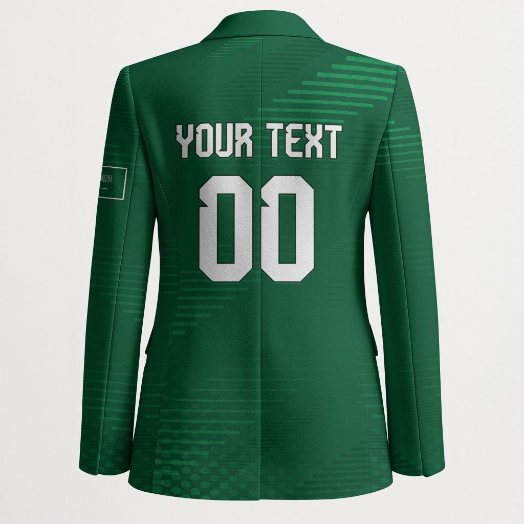 Custom Saudi Arabia 2026 World Football Blazer Arabian Green Falcons
