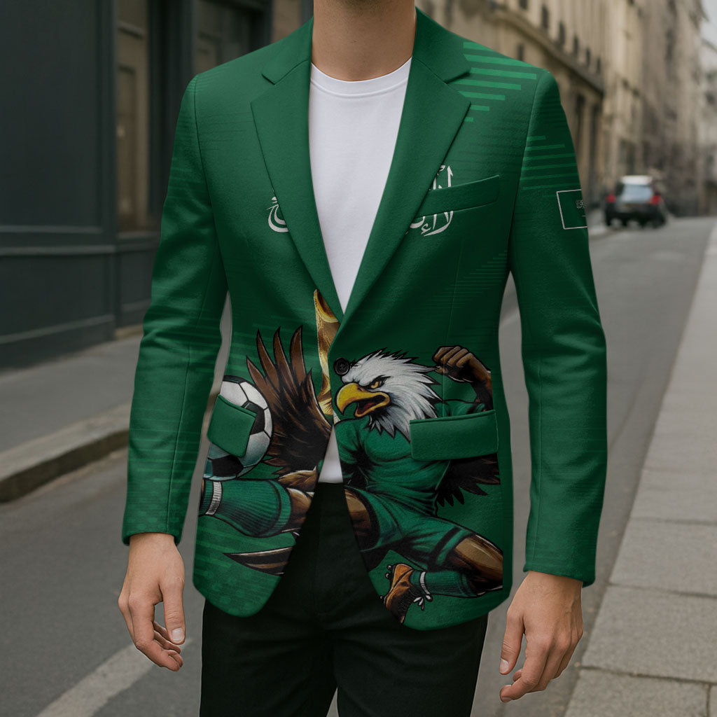 Custom Saudi Arabia 2026 World Football Blazer Arabian Green Falcons