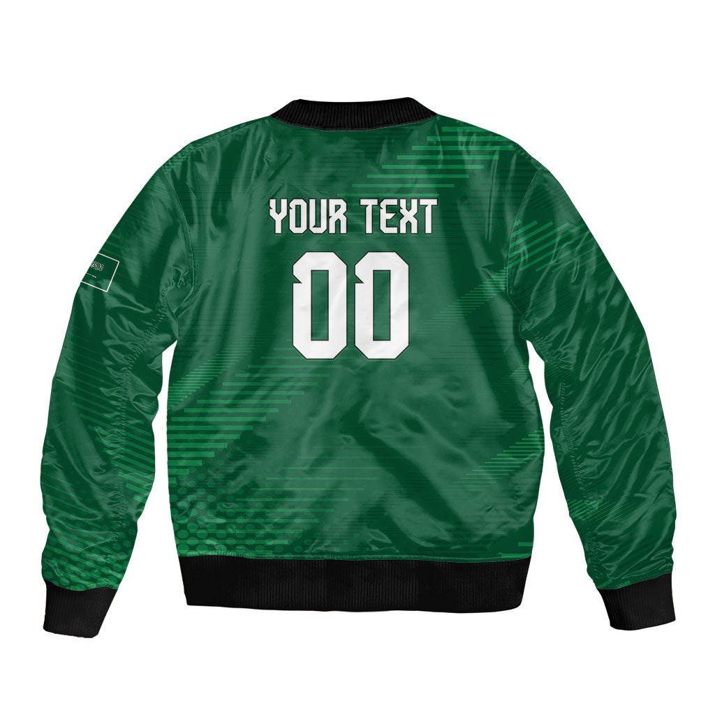 Custom Saudi Arabia 2026 World Football Bomber Jacket Arabian Green Falcons