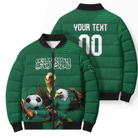 Custom Saudi Arabia 2026 World Football Bomber Puffer Jacket Arabian Green Falcons