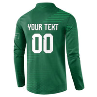 Custom Saudi Arabia 2026 World Football Button Sweatshirt Arabian Green Falcons