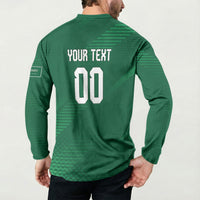 Custom Saudi Arabia 2026 World Football Button Sweatshirt Arabian Green Falcons