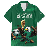 Custom Saudi Arabia 2026 World Football Hawaiian Shirt Arabian Green Falcons