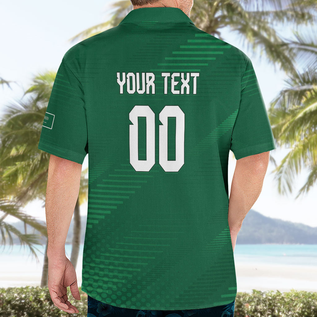 Custom Saudi Arabia 2026 World Football Hawaiian Shirt Arabian Green Falcons