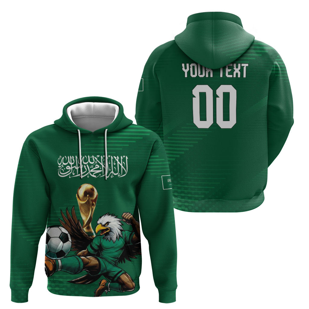 Custom Saudi Arabia 2026 World Football Hoodie Arabian Green Falcons