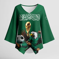 Custom Saudi Arabia 2026 World Football Kimono Sleeve Blouse Arabian Green Falcons