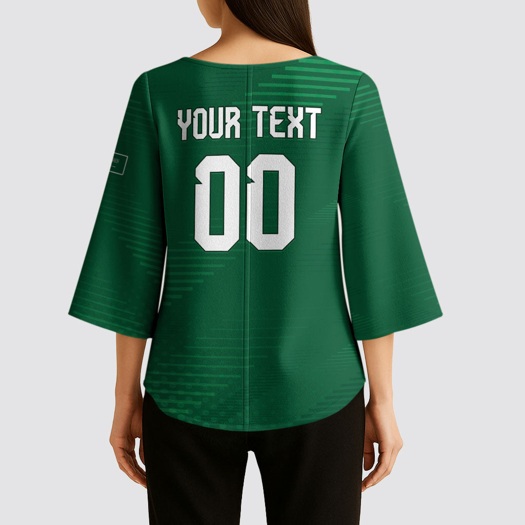 Custom Saudi Arabia 2026 World Football Kimono Sleeve Blouse Arabian Green Falcons