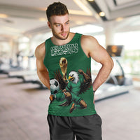 Custom Saudi Arabia 2026 World Football Men Tank Top Arabian Green Falcons