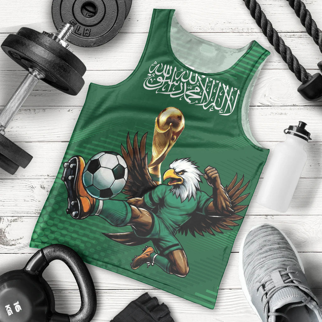 Custom Saudi Arabia 2026 World Football Men Tank Top Arabian Green Falcons