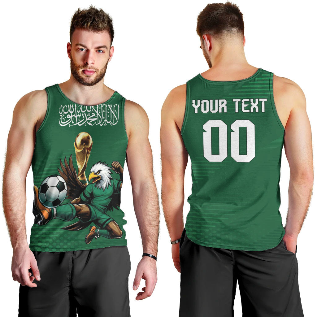 Custom Saudi Arabia 2026 World Football Men Tank Top Arabian Green Falcons