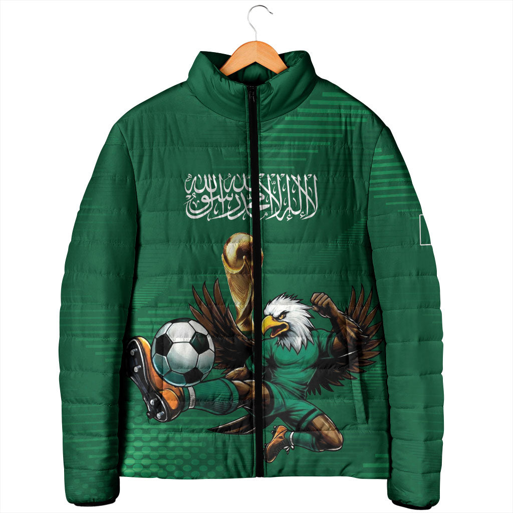 Custom Saudi Arabia 2026 World Football Padded Jacket Arabian Green Falcons